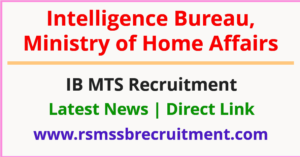 IB MTS Recruitment