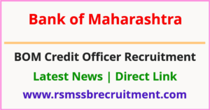 Bank of Maharashtra Credit Officer